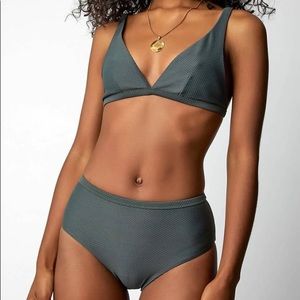 Asceno take the plunge cloqué bikini top + briefs